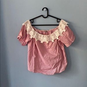 Off the shoulder striped cutie!